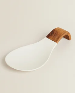 ZARA Home Wood And Silicone Spoon Rest