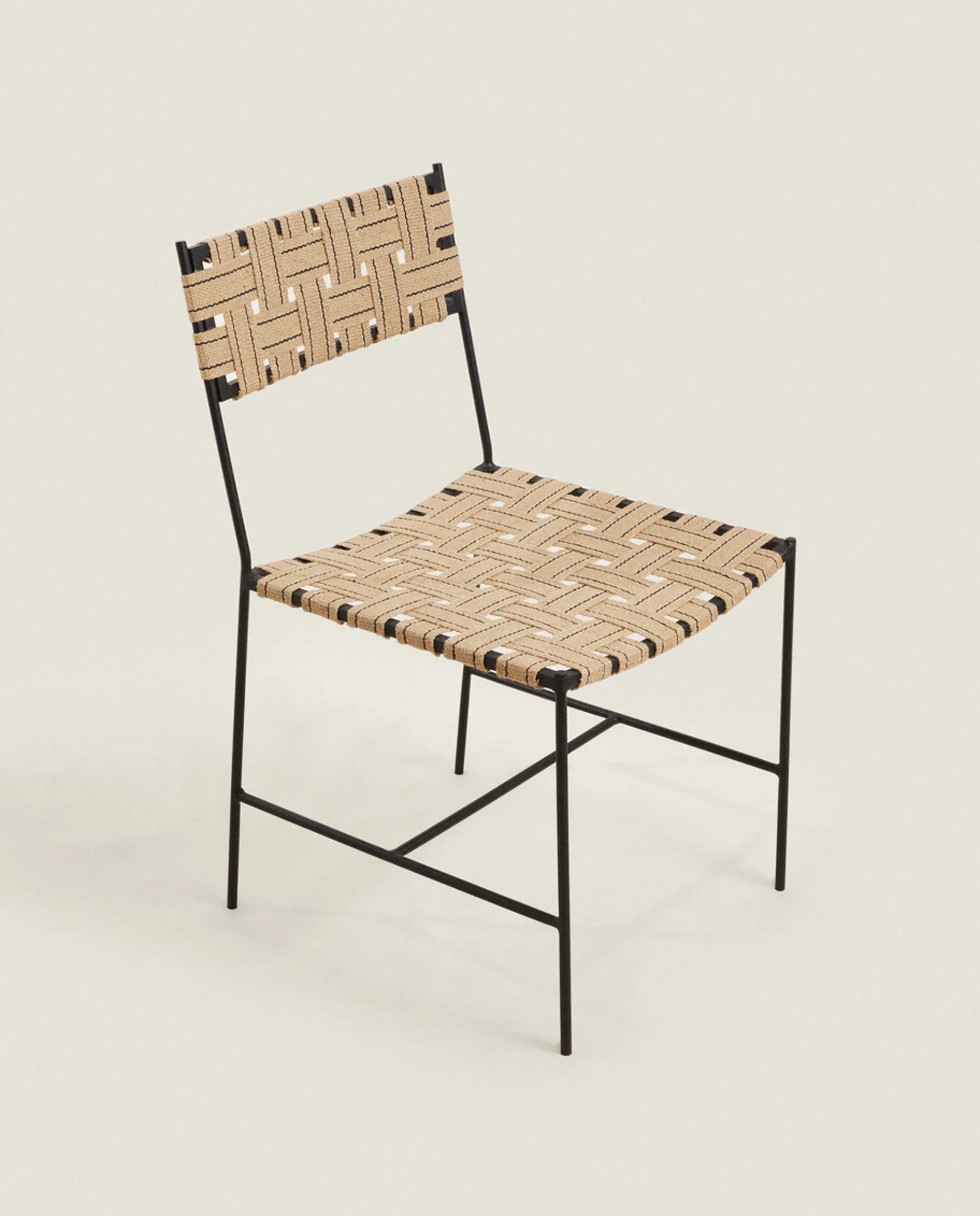 ZARA Home Woven Jute And Metal Chair