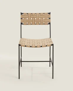 ZARA Home Woven Jute And Metal Chair