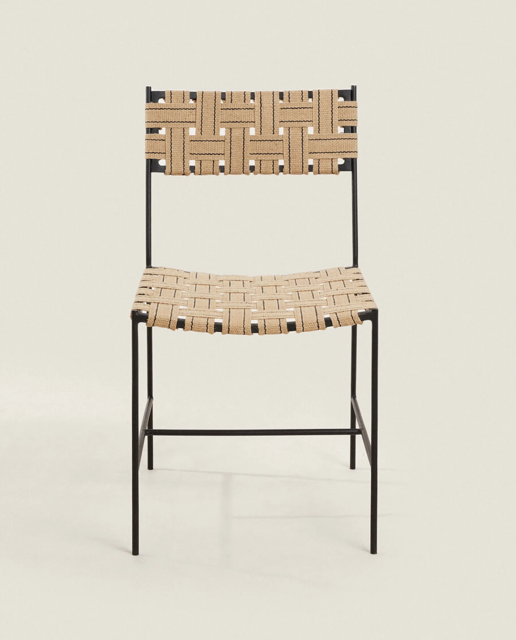 ZARA Home Woven Jute And Metal Chair