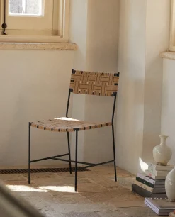 ZARA Home Woven Jute And Metal Chair