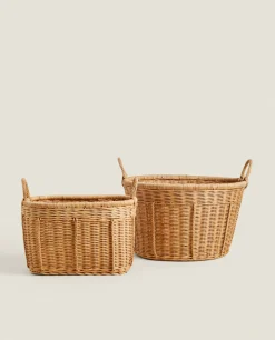 ZARA Home Woven Rattan Basket
