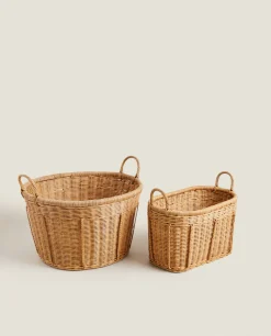 ZARA Home Woven Rattan Basket