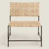 ZARA Home Woven Rattan Metal Chair