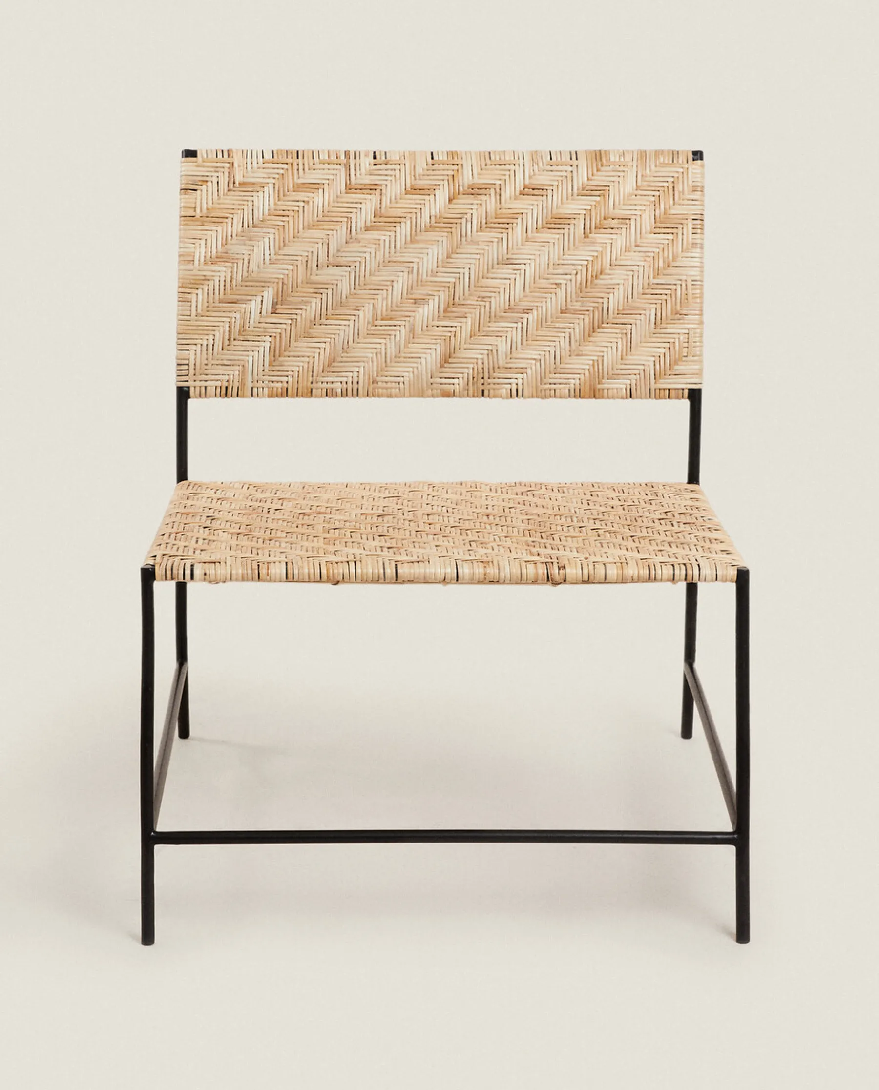 ZARA Home Woven Rattan Metal Chair