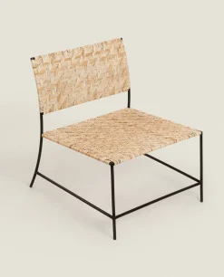 ZARA Home Woven Rattan Metal Chair