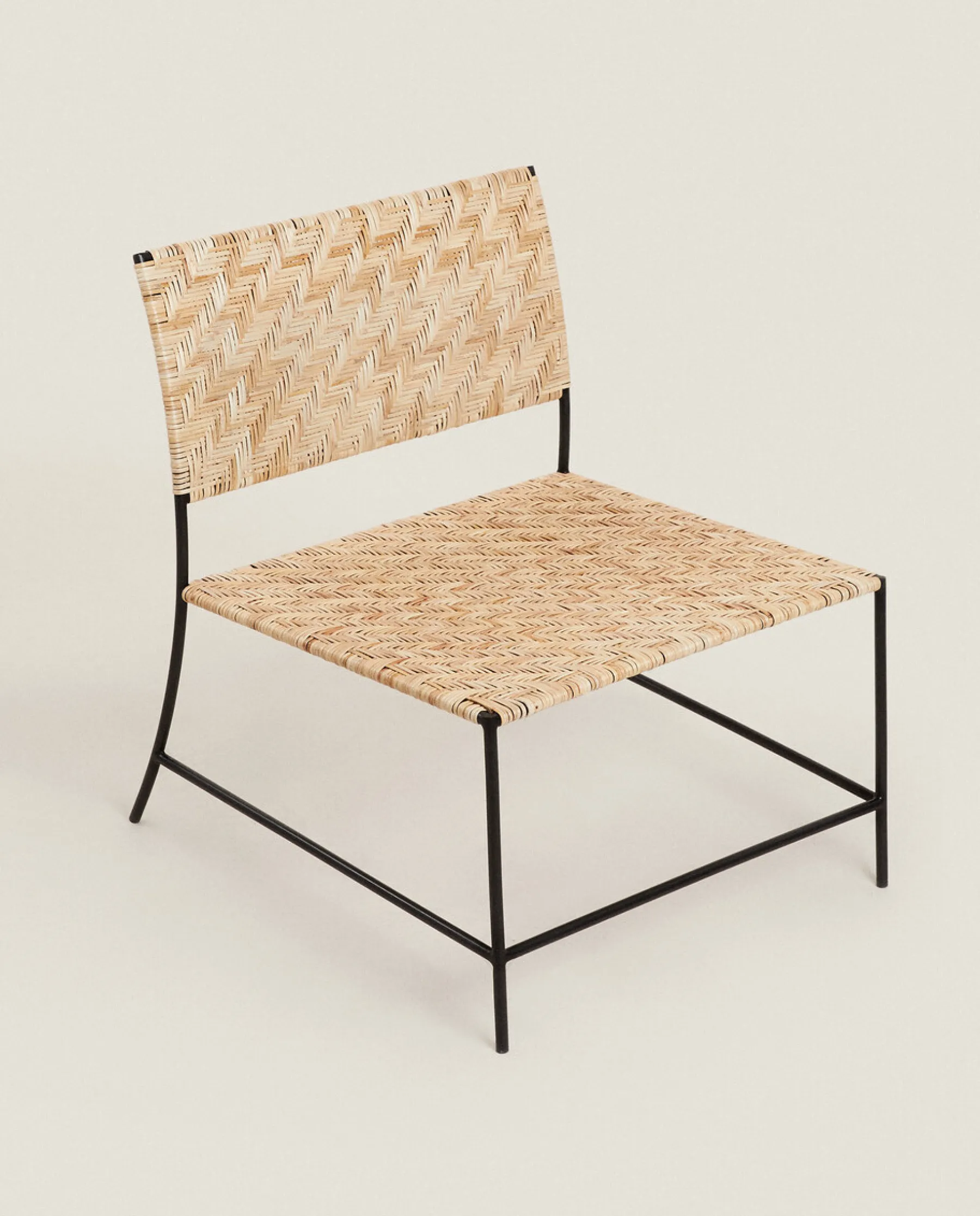 ZARA Home Woven Rattan Metal Chair