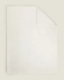 ZARA Home Xl Plain Faux Fur Blanket